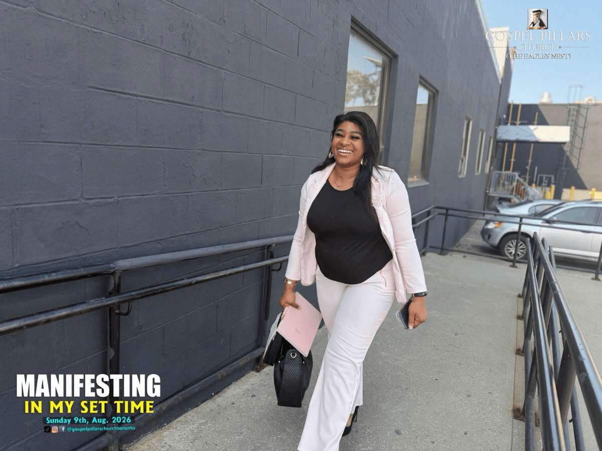 A guest walking up to a Gospel Pillars Church entrance
